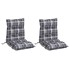 Cojines para silla respaldo bajo 2 uds tela Oxford cuadros