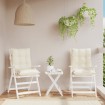 Cojines para silla con respaldo bajo 2 uds tela Oxford crema