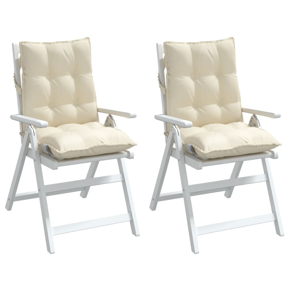 Cojines para silla con respaldo bajo 2 uds tela Oxford