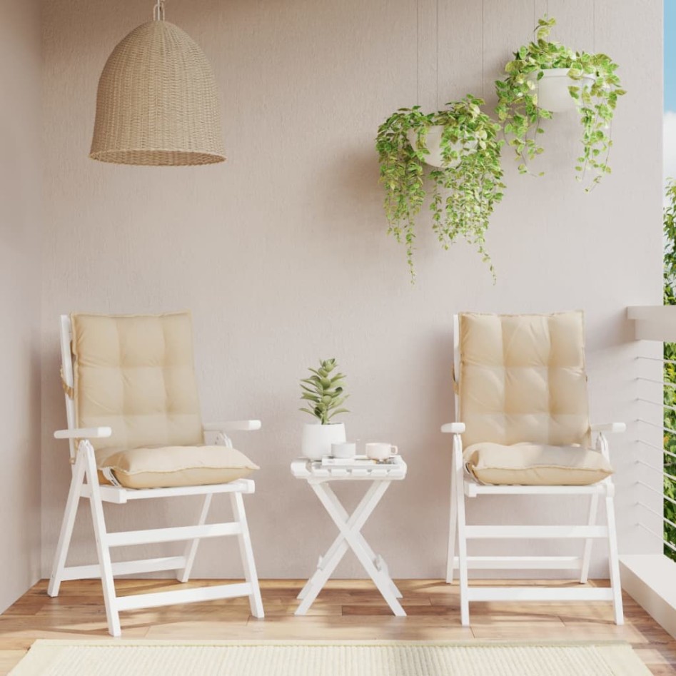 Cojines para silla con respaldo bajo 2 uds tela Oxford