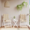 Cojines para silla con respaldo bajo 2 uds tela Oxford beige