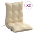 Cojines para silla con respaldo bajo 2 uds tela Oxford