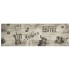 Alfombra de cocina lavable terciopelo gris café 60x180