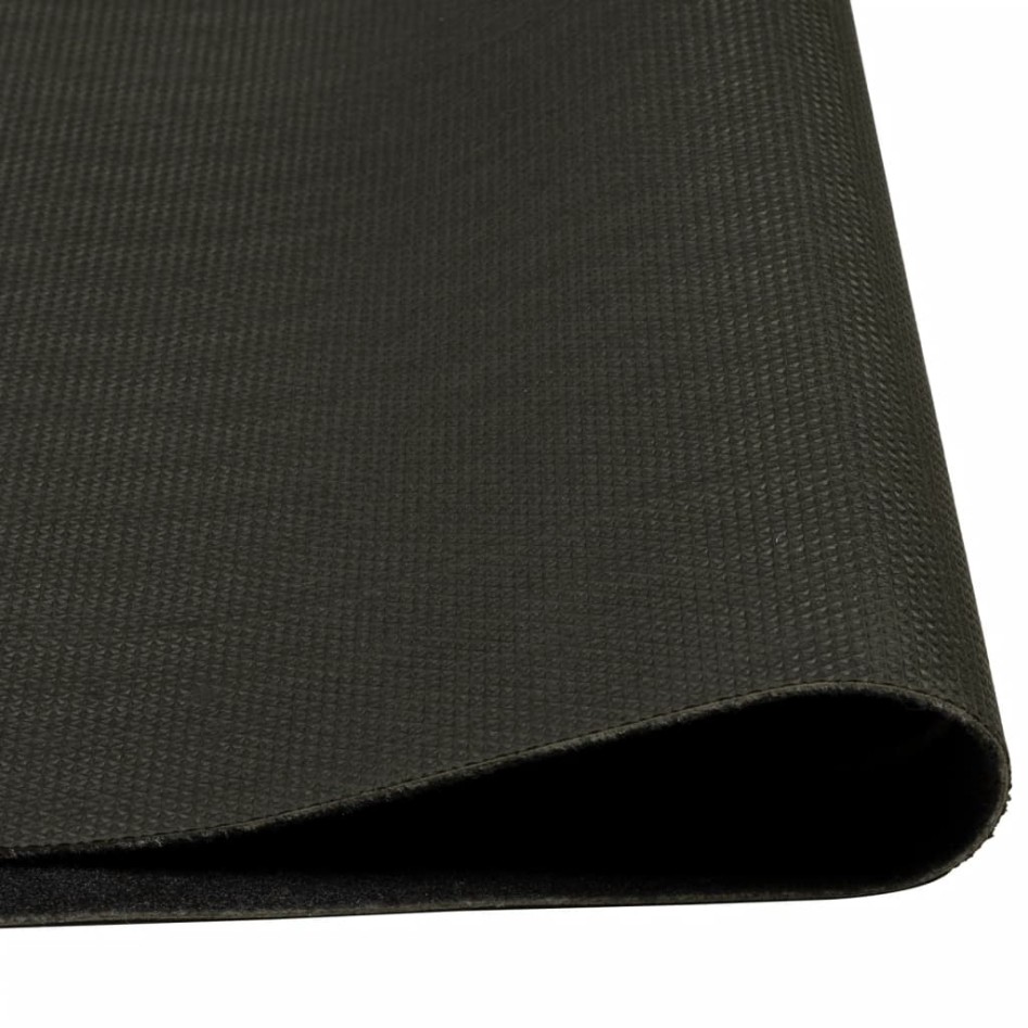 Alfombra de cocina lavable terciopelo negro taza 60x180