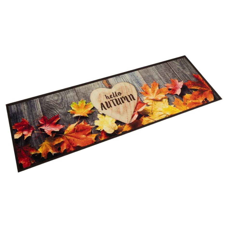 Alfombra de cocina lavable terciopelo otoño 60x180