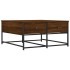 Mesa de centro madera de ingeniería marrón roble 80x80x40