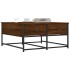 Mesa de centro madera de ingeniería marrón roble 80x80x40