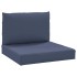 Cojines para muebles de palets 2 unidades tela azul