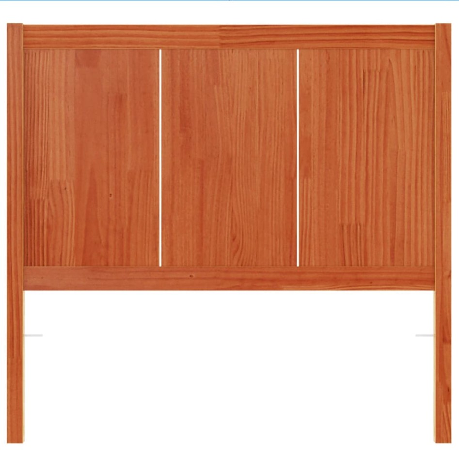 Cabecero de cama madera maciza de pino marrón cera 100