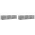 Muebles pared 2 uds madera ingeniería gris Sonoma 75x18x16,5