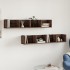 Muebles de pared 2 uds madera marrón roble 99x18x16,5