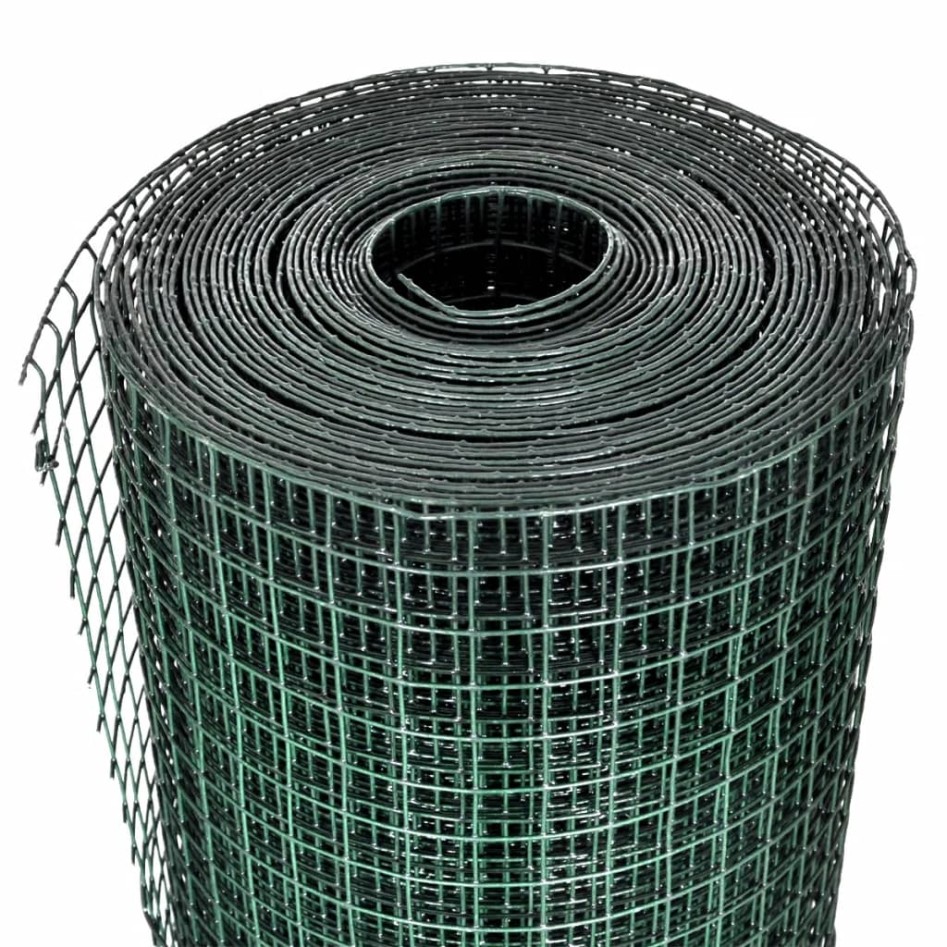 Alambrada gallinero galvanizada recubrimiento PVC verde 10x1