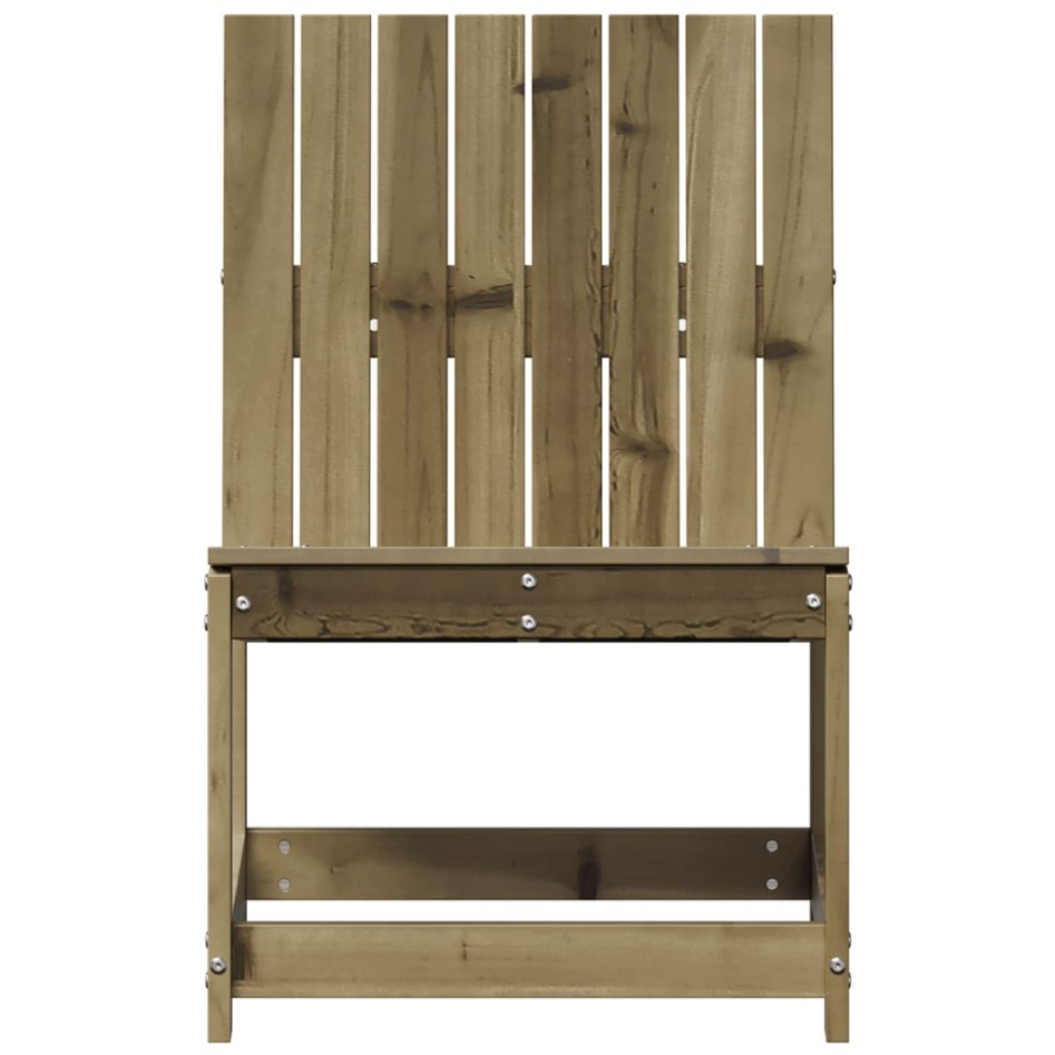 Silla de jardín madera de pino impregnada 50,5x55x77