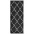 Alfombra de pelo largo moderna negro y crema 80x200