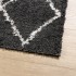 Alfombra de pelo largo moderna negro y crema 80x200