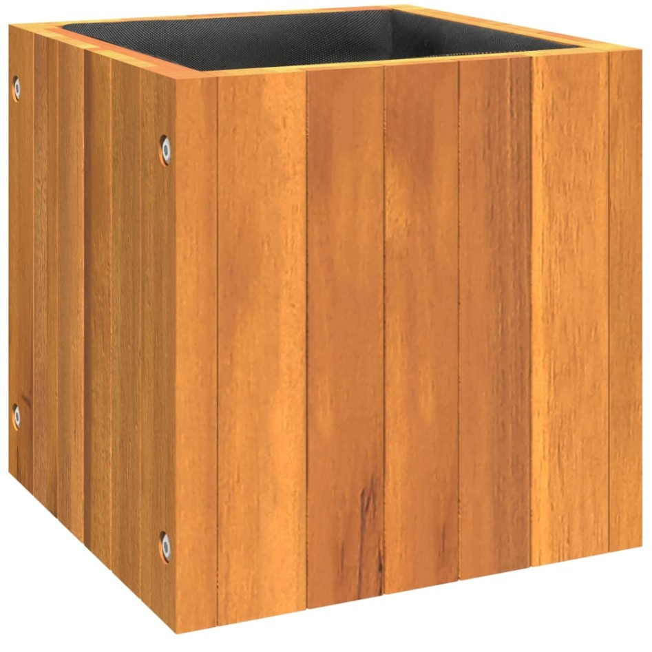 Jardinera de madera maciza de acacia 25x25x25