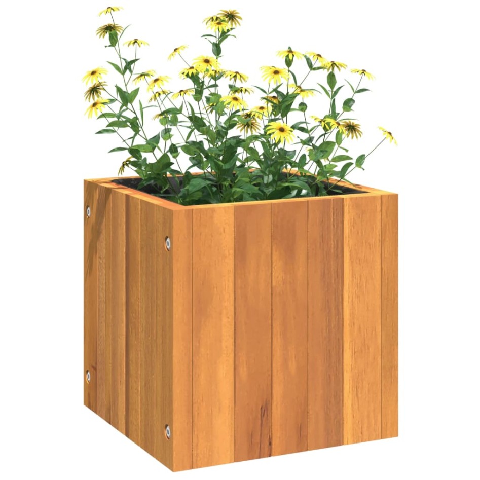 Jardinera de madera maciza de acacia 25x25x25