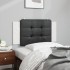 Cabecero de cama acolchado cuero sintético negro blanco 100