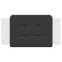 Cabecero de cama acolchado cuero sintético negro blanco 100