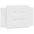 Cabecero de cama acolchado cuero sintético blanco 90