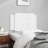 Cabecero de cama acolchado cuero sintético blanco 90