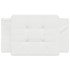 Cabecero de cama acolchado cuero sintético blanco 90