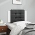 Cabecero de cama acolchado cuero sintético negro y blanco 90
