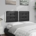 Cabecero de cama acolchado cuero sintético negro blanco 120