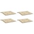 Cojines de silla de jardín 4 uds tela beige 40x40x3