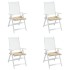 Cojines de silla de jardín 4 uds tela beige 40x40x3