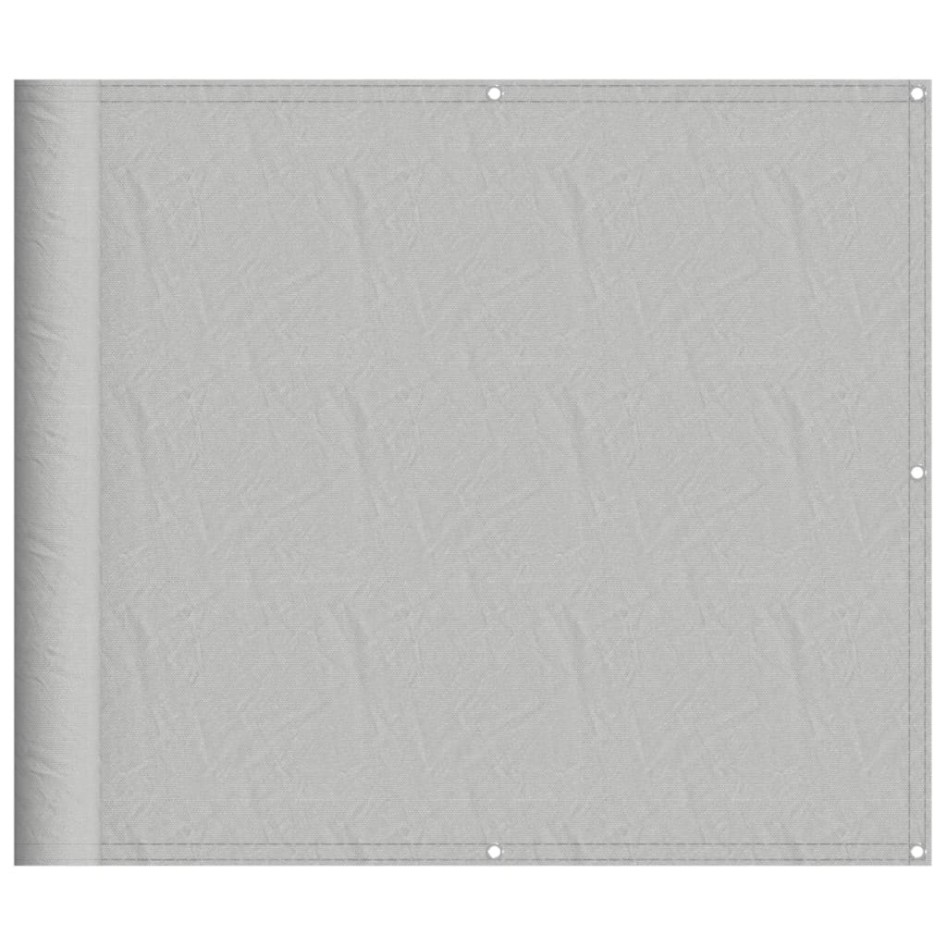Pantalla de balcón 100% poliéster Oxford gris claro 90x800