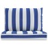 Cojines para palés 2 piezas tela Oxford azul y blanco a