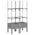 Jardinera con enrejado PP gris claro 80x40x142,5