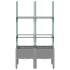 Jardinera con enrejado PP gris claro 80x40x142,5