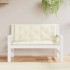 Cojines de banco de jardín 2 uds blanco crema 120x50x7
