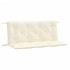 Cojines de banco de jardín 2 uds blanco crema 120x50x7