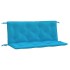 Cojines de banco de jardín 2 uds azul claro 120x50x7