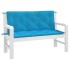 Cojines de banco de jardín 2 uds azul claro 120x50x7