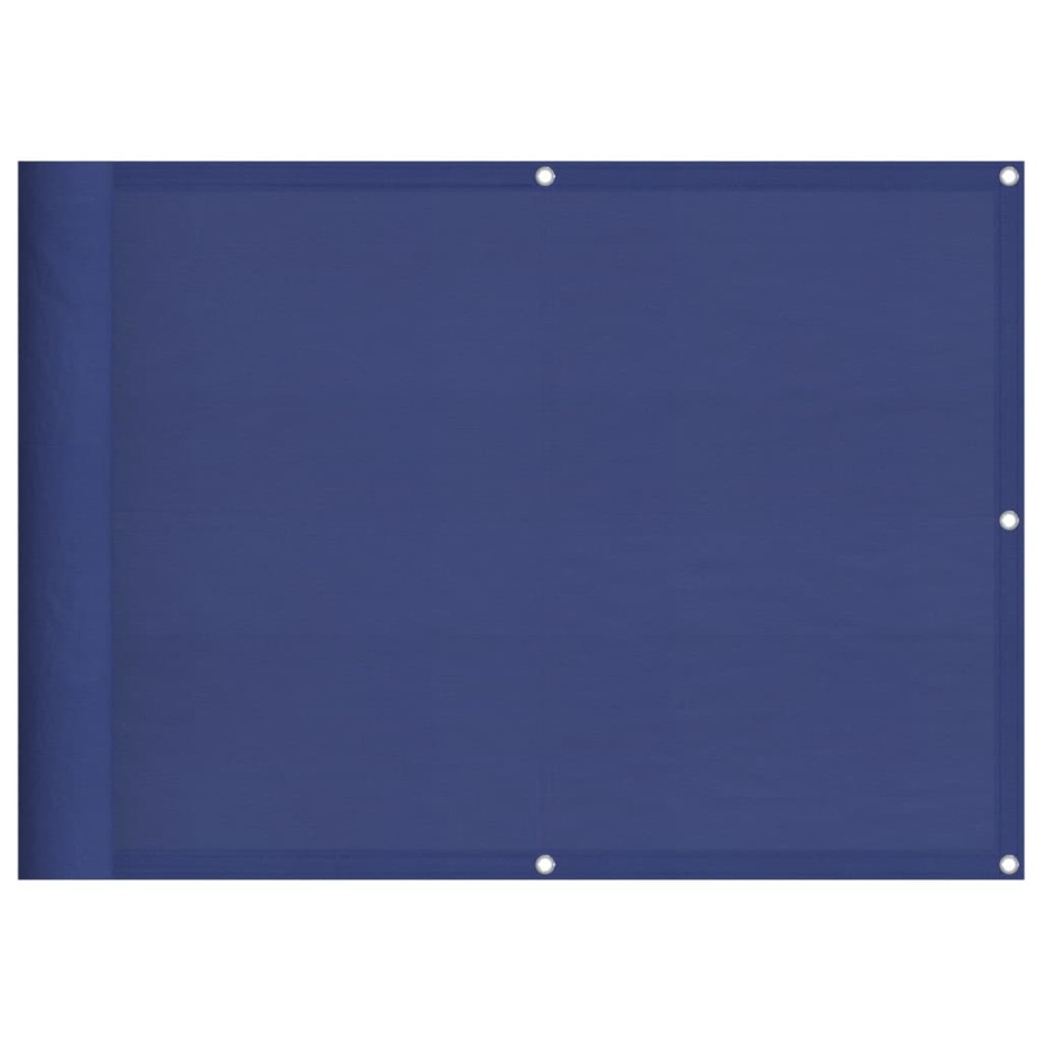 Pantalla de balcón 100% poliéster Oxford azul 75x1000