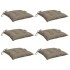 Cojines de silla de jardín 6 uds tela Oxford taupé 40x40x7