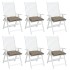 Cojines de silla de jardín 6 uds tela Oxford taupé 40x40x7