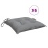 Cojines de silla de jardín 6 uds tela Oxford gris 50x50x7