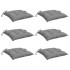Cojines de silla de jardín 6 uds tela Oxford gris 50x50x7