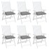 Cojines de silla de jardín 6 uds tela Oxford gris 50x50x7