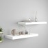 Estantes flotantes de pared 2 uds MDF blanco 60x23,5x3,8