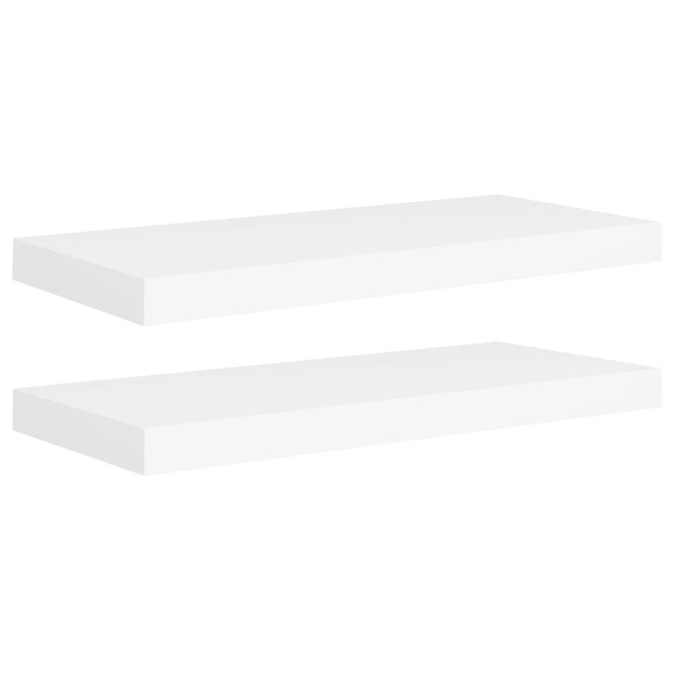 Estantes flotantes de pared 2 uds MDF blanco 60x23,5x3,8