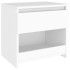 Mesita de noche de madera contrachapada blanco 40x30x39