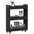 Armario con ruedas madera de ingeniería negro 60x22x79