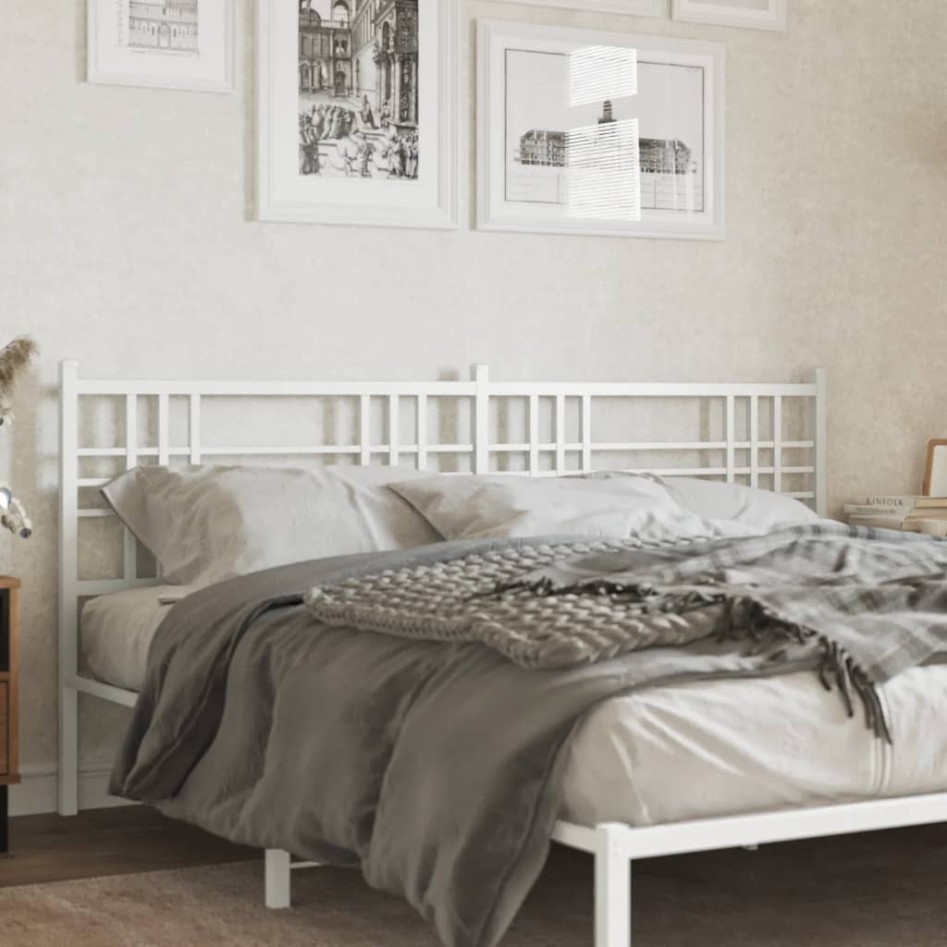 Cabecero de metal blanco 200