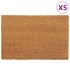 Felpudos 5 unidades fibra de coco natural 40x60